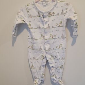 White and Green Kids One Piece